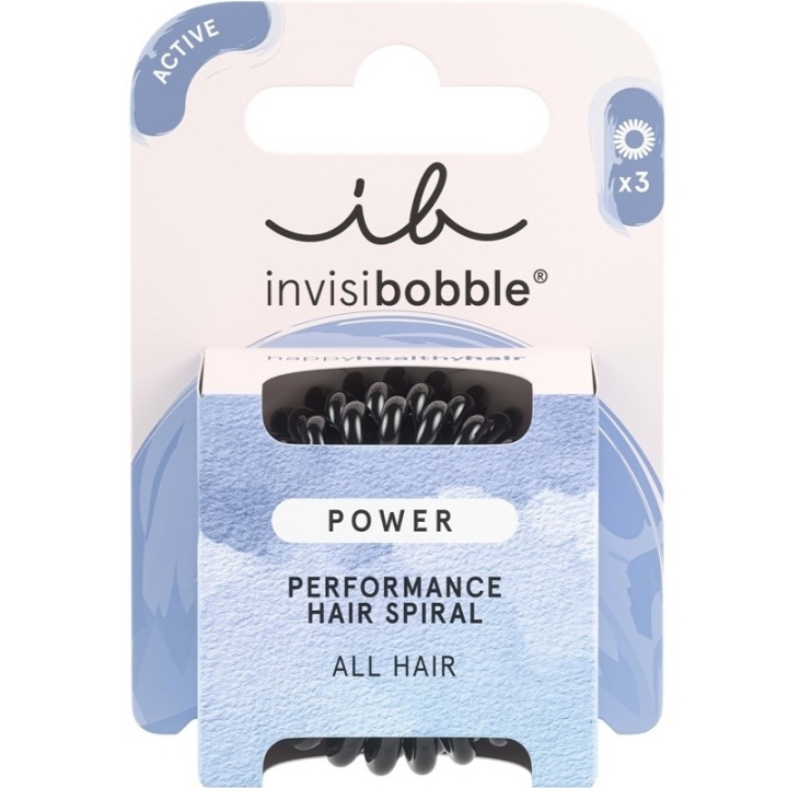 Invisibobble Power True Black 3pcs i gruppen HELSE OG SKJØNNHET / Hår & styling / Hårtilbehør hos TP E-commerce Nordic AB (C62393)