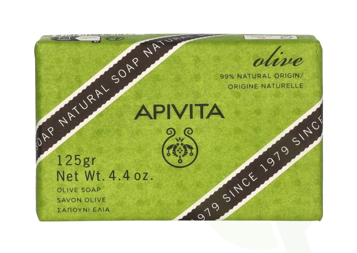 Apivita Natural Soap 125 g Olive i gruppen HELSE OG SKJØNNHET / Hudpleie / Kroppspleie / Bad- og dusjkrem hos TP E-commerce Nordic AB (C62433)