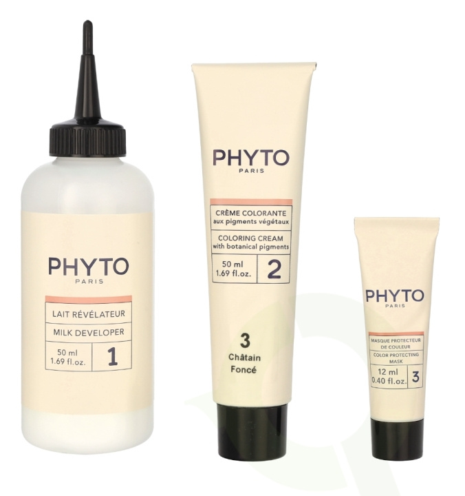 Phyto Phytocolor Permanent Color 112 ml #03 Dark Brown i gruppen HELSE OG SKJØNNHET / Hår & styling / Hårpleie / Hårfarge / Hårfarge & Fargebombe hos TP E-commerce Nordic AB (C62436)