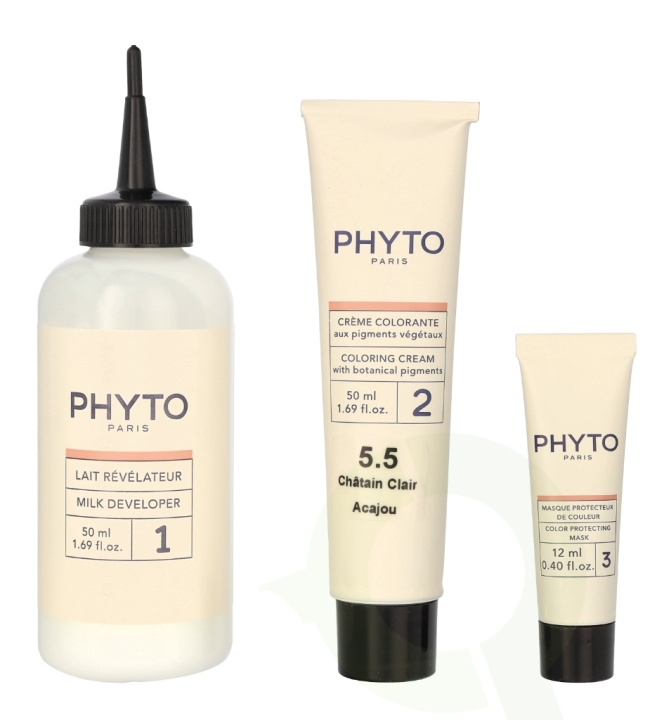 Phyto Phytocolor Permanent Color 112 ml 5.5 Light Mahogany Brown i gruppen HELSE OG SKJØNNHET / Hår & styling / Hårpleie / Hårfarge / Hårfarge & Fargebombe hos TP E-commerce Nordic AB (C62438)