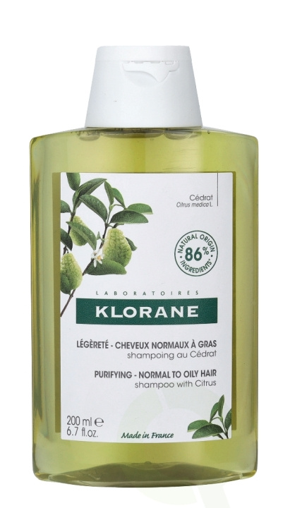 Klorane Purifying Shampoo With Citrus Pulp 200 ml i gruppen HELSE OG SKJØNNHET / Hår & styling / Hårpleie / Sjampo hos TP E-commerce Nordic AB (C62469)