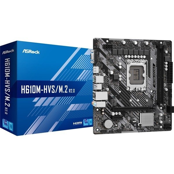 ASROCK H610M-HVS/M.2 R2.0 Micro-ATX LGA1700 Intel H610 i gruppen Datautstyr / PC-Komponenter / Hovedkort hos TP E-commerce Nordic AB (C62503)