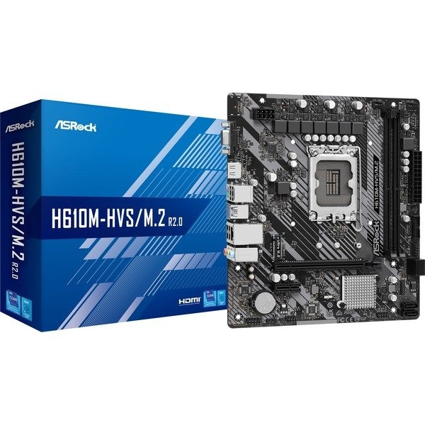 ASRock H610M-HVS/M.2 R2.0 Micro-ATX LGA1700 Intel H610 i gruppen Datautstyr / PC-Komponenter / Hovedkort hos TP E-commerce Nordic AB (C62503)