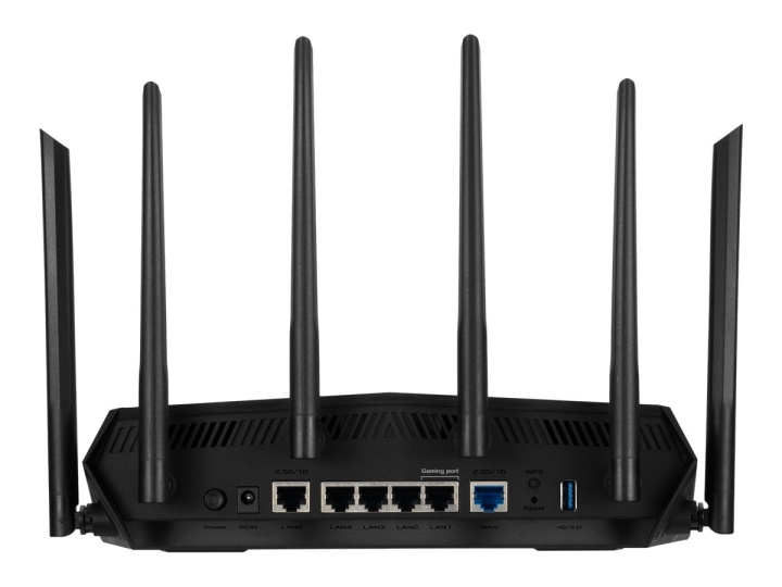 Asus TUF Gaming AX6000 trådløs ruter på skrivebordet i gruppen Datautstyr / Nettverk / Routere hos TP E-commerce Nordic AB (C62541)