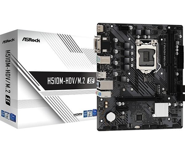 ASRock H510M-HDV/M.2 SE LGA1200 DDR4 i gruppen Datautstyr / PC-Komponenter / Hovedkort hos TP E-commerce Nordic AB (C62567)