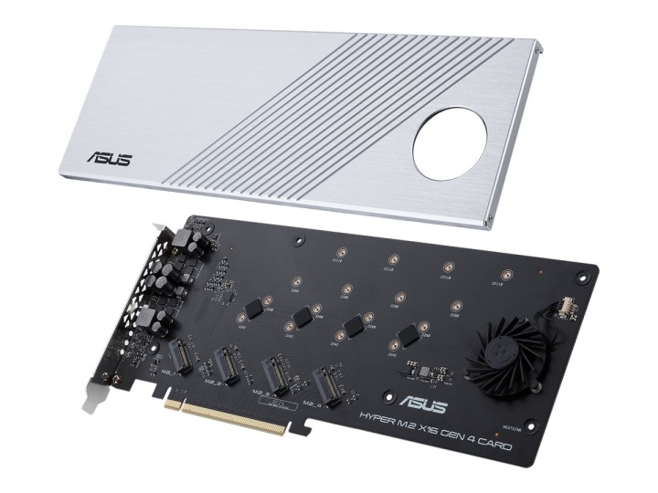 Asus HYPER M.2 X16 GEN 4-kortgrensesnittadapter i gruppen Datautstyr / PC-Komponenter / Harddisker / Adaptere og tilbehør hos TP E-commerce Nordic AB (C62623)