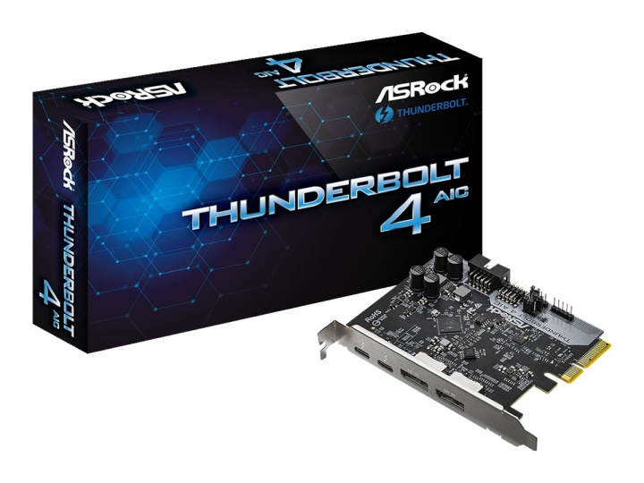ASRock Thunderbolt 4 AIC Thunderbolt adapter PCI Express 3.0 x4 40Gbps i gruppen Datautstyr / Nettverk / Nettverkskort / PCI Express hos TP E-commerce Nordic AB (C62655)