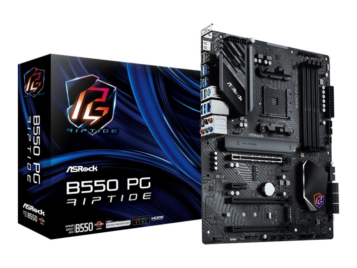 ASRock B550 PG Riptide ATX AM4 AMD B550 i gruppen Datautstyr / PC-Komponenter / Hovedkort hos TP E-commerce Nordic AB (C62658)