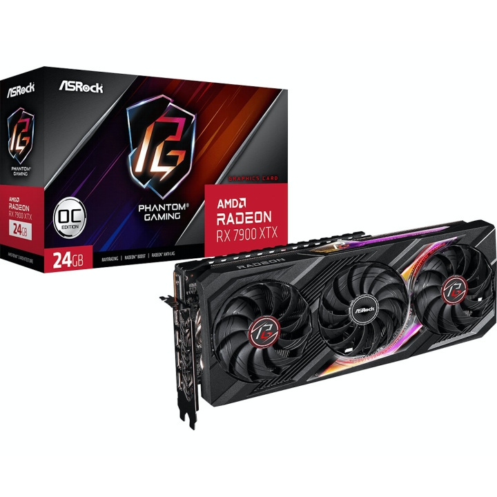 ASROCK Radeon RX 7900 XTX Phantom Gaming OC 24 GB GDDR6 PCI-Express grafikkort i gruppen Datautstyr / PC-Komponenter / Harddisker / SSD hos TP E-commerce Nordic AB (C62706)
