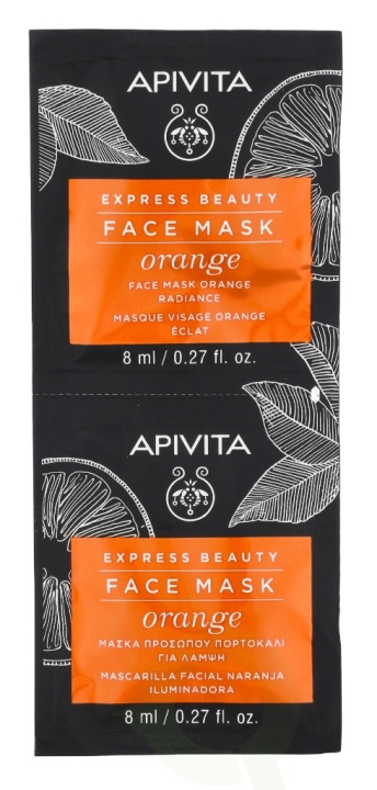 Apivita Express Beauty Face Mask Set 16 ml 2x8ml - Orange i gruppen HELSE OG SKJØNNHET / Hudpleie / Ansikt / Masker hos TP E-commerce Nordic AB (C63429)