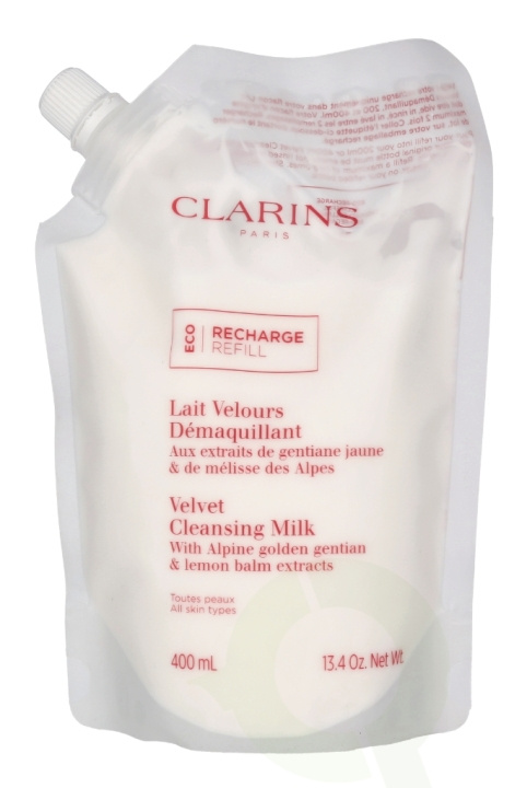 Clarins Velvet Cleansing Milk Eco Refill 400 ml i gruppen HELSE OG SKJØNNHET / Hudpleie / Ansikt / Rengjøring hos TP E-commerce Nordic AB (C63455)