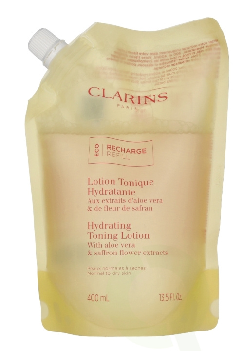 Clarins Hydrating Toning Lotion Eco Refill 400 ml i gruppen HELSE OG SKJØNNHET / Hudpleie / Ansikt / Rengjøring hos TP E-commerce Nordic AB (C63458)