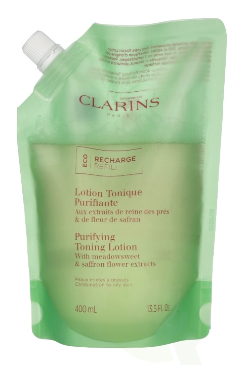 Clarins Purifying Toning Lotion Eco Refill 400 ml i gruppen HELSE OG SKJØNNHET / Hudpleie / Ansikt / Rengjøring hos TP E-commerce Nordic AB (C63459)