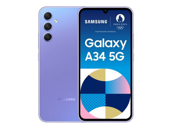 Samsung Galaxy A34 5G 6.6 128GB Violet i gruppen SMARTTELEFON & NETTBRETT / Mobiltelefoner & smartphones hos TP E-commerce Nordic AB (C63564)