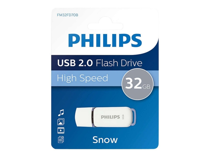 Philips FM32FD70B Snow Edition 2.0 32 GB USB 2.0 hvit i gruppen Elektronikk / Lagringsmedia / USB-Pinner / USB 2.0 hos TP E-commerce Nordic AB (C63657)