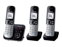 Panasonic KX-TG6823 Trådlös telefon utan nummerpresentation Svart i gruppen Elektronikk / Lyd & Bilde / Fast telefoni / Trådløs Telefoner hos TP E-commerce Nordic AB (C63800)