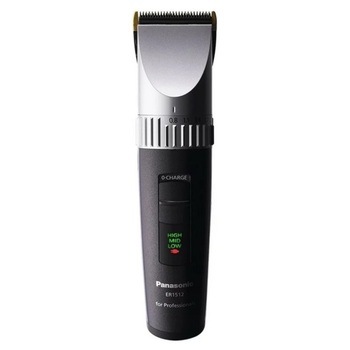 Panasonic svart metallisk hårklippare ER1512 för proffs i gruppen HELSE OG SKJØNNHET / Hår & styling / Barbering og trimming / Hårtrimmere hos TP E-commerce Nordic AB (C63838)