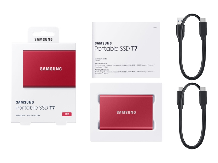 Samsung Portable SSD T7 SSD MU-PC1T0R 1TB USB 3.2 Gen 2 i gruppen Datautstyr / PC-Komponenter / Harddisker / SSD hos TP E-commerce Nordic AB (C63865)