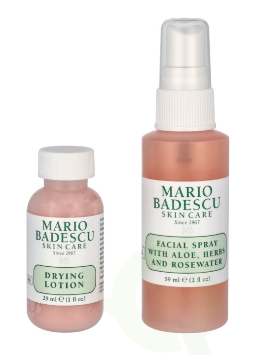 Mario Badescu Grab And Go Set 88 ml Drying Lotion 29ml/Facial Spray 59ml i gruppen HELSE OG SKJØNNHET / Hudpleie / Ansikt / Dagkrem hos TP E-commerce Nordic AB (C63931)
