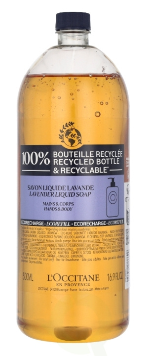 L\'Occitane Lavendel flytende hånd- og kroppssåpe - Refill 500 ml i gruppen HELSE OG SKJØNNHET / Hudpleie / Kroppspleie / Duftsåpe hos TP E-commerce Nordic AB (C63944)