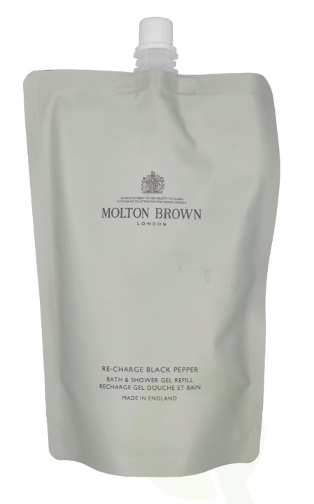 Molton Brown M.Brown Re-Charge Black Pepper Bath & Shower Gel - Refill 400 ml i gruppen HELSE OG SKJØNNHET / Hudpleie / Kroppspleie / Bad- og dusjkrem hos TP E-commerce Nordic AB (C63986)