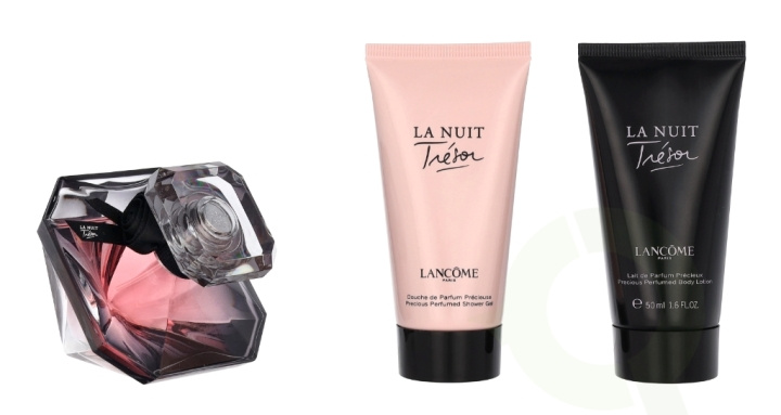 Lancome La Nuit Tresor Giftset 150 ml Edp Spray 50ml/Body Lotion 50ml/Shower Gel 50ml i gruppen HELSE OG SKJØNNHET / Duft og parfyme / Parfyme / Parfyme for henne hos TP E-commerce Nordic AB (C64055)