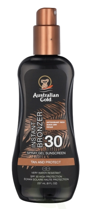 Australian Gold Spray Gel Instant Bronzer SPF30 237 ml i gruppen HELSE OG SKJØNNHET / Hudpleie / Soling / Solkrem hos TP E-commerce Nordic AB (C64351)