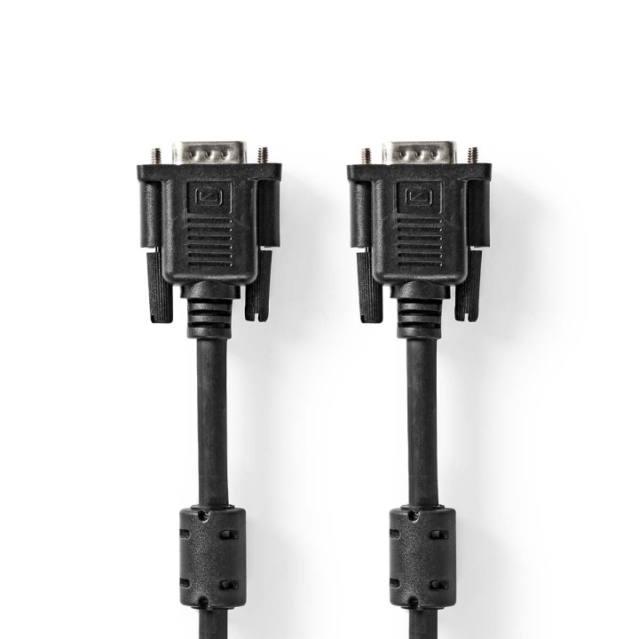 Nedis VGA-kabel | VGA Han | VGA Han | Nikkel belagt | Maksimum oppløsning: 1024x768 | 2.00 m | Rund | ABS | Sort | Boks i gruppen Datautstyr / Kabler og adaptere / VGA / Kabler hos TP E-commerce Nordic AB (C64404)