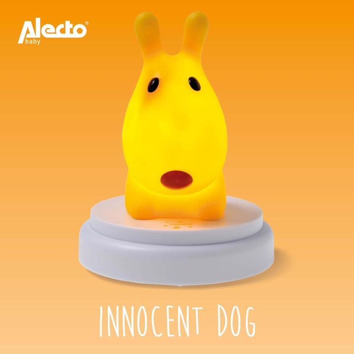 Alecto INNOCENT DOG LED nattlys hund gul i gruppen LEKER, BARN OG BABY / Barnerom / Belysning / Nattlamper hos TP E-commerce Nordic AB (C64479)