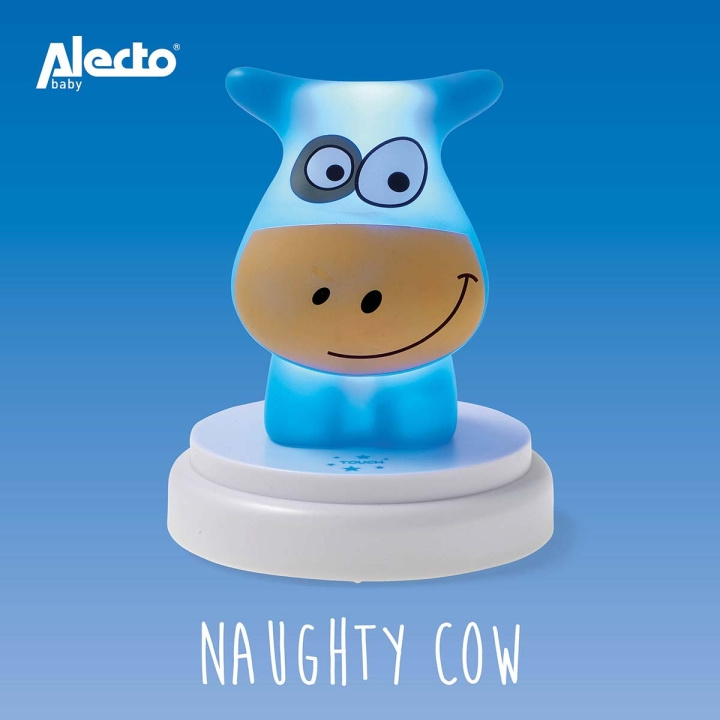 Alecto NAUGHTY COW LED nattlys ku blå i gruppen LEKER, BARN OG BABY / Barnerom / Belysning / Nattlamper hos TP E-commerce Nordic AB (C64484)