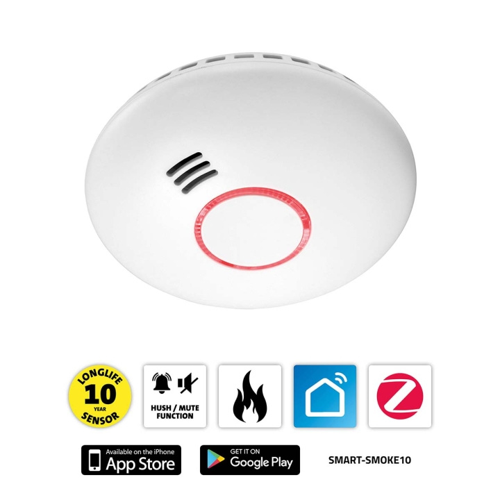 Alecto SMART-SMOKE10 ZigBee Smart røykvarsler i gruppen HJEM, HUS OG HAGE / Alarm, Sikkerhet og overvåking / Brann, røyk, gass / Brannvarslere hos TP E-commerce Nordic AB (C64504)