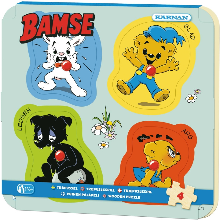 Kärnan Knoppussel Bamse 4 biter i gruppen LEKER, BARN OG BABY / Leker / Barnas puslespill hos TP E-commerce Nordic AB (C64545)