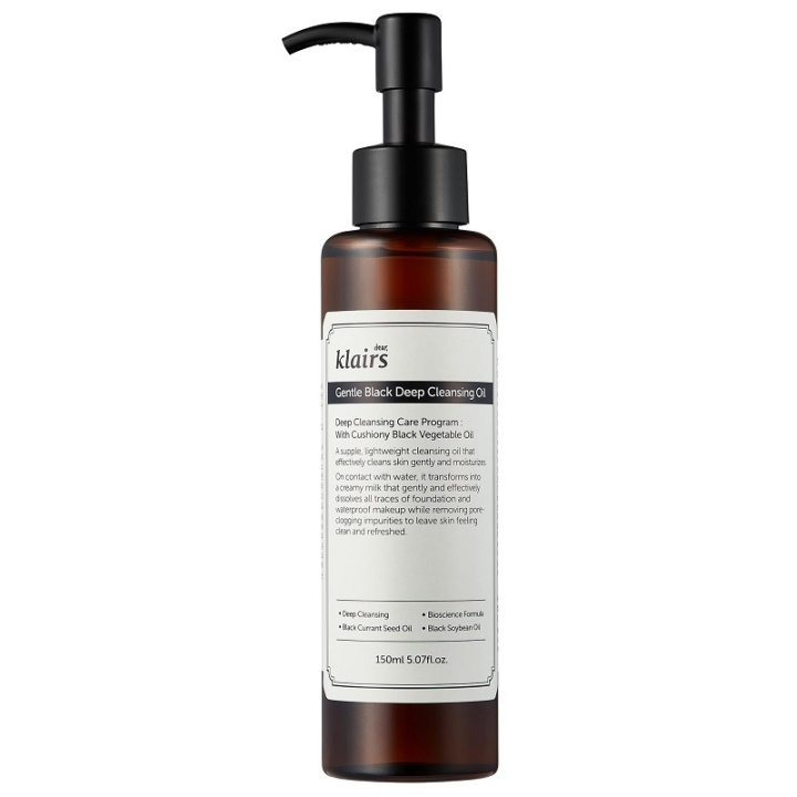 Klairs Gentle Black Deep Cleansing Oil 150 ml i gruppen HELSE OG SKJØNNHET / Hudpleie / Ansikt / Ansiktsolje hos TP E-commerce Nordic AB (C64582)