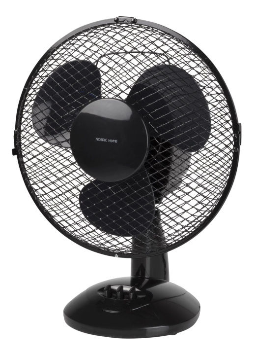 Nordic Home Bordvifte, 230 mm, to hastighetsinnstillinger, 20 W, vippbar, svart i gruppen HJEM, HUS OG HAGE / Vifter og klimaprodukter / Vifter hos TP E-commerce Nordic AB (C64597)