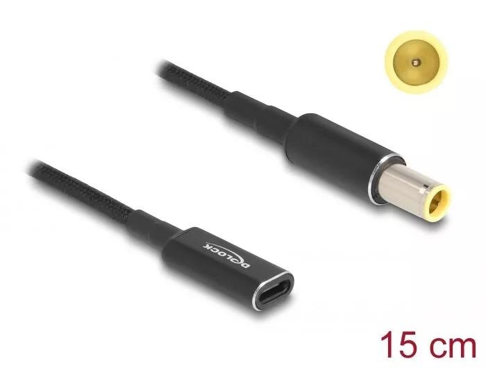 DeLOCK Laptop Charging Cable USB Type-C to IBM 7.9 x 5.5 mm 15 cm i gruppen Datautstyr / Bærbare datamaskiner og tilbehør / Lader / Vegglader / Universal hos TP E-commerce Nordic AB (C64749)