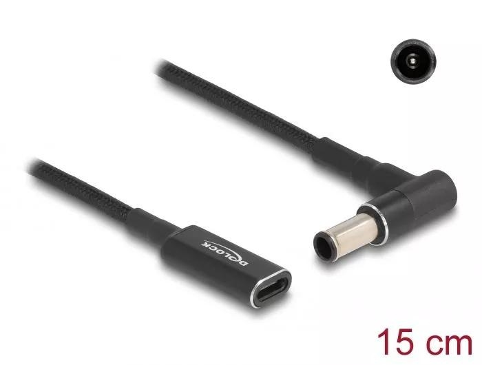 DeLOCK Laptop Charging Cable USB Type-C to Sony 6.0 x 4.3 mm 15 cm i gruppen Datautstyr / Bærbare datamaskiner og tilbehør / Lader / Vegglader / Universal hos TP E-commerce Nordic AB (C64751)