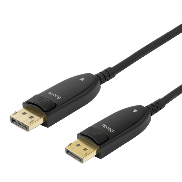 DELTACO Displayport 1.4-kabel, AOC, 8K@30 Hz, 20 m, svart i gruppen Datautstyr / Kabler og adaptere / DisplayPort / Kabler hos TP E-commerce Nordic AB (C64782)