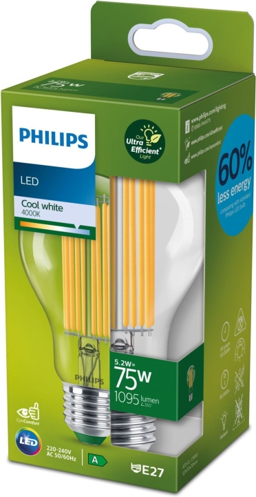 Philips Ultra Efficient LED-lampa, E27, 4000 K, 1095 lm i gruppen Elektronikk / Lys / LED-lys hos TP E-commerce Nordic AB (C64854)