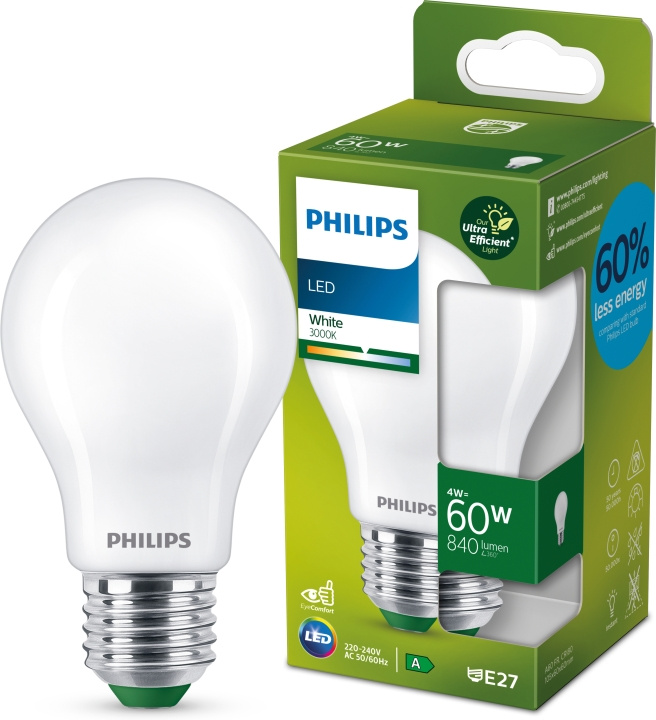 Philips Ultra Efficient LED-lampa, E27, 3000 K, 840 lm i gruppen Elektronikk / Lys / LED-lys hos TP E-commerce Nordic AB (C64856)