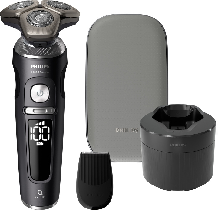 Philips S9000 Prestige SP9840/32 barbermaskin med rengjøringsstasjon i gruppen HELSE OG SKJØNNHET / Hår & styling / Barbering og trimming / Barbermaskiner hos TP E-commerce Nordic AB (C64871)