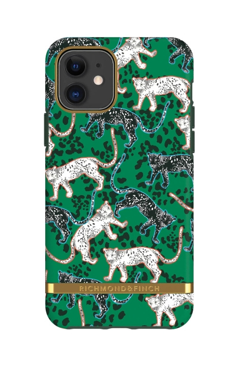 Richmond & Finch iPhone 11 Case, Green Leopard i gruppen SMARTTELEFON & NETTBRETT / Mobilbeskyttelse / Apple / iPhone 11 / Deksel hos TP E-commerce Nordic AB (C64919)