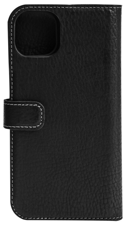 Essentials iPhone 13 leather wallet, detachable, Black i gruppen SMARTTELEFON & NETTBRETT / Mobilbeskyttelse / Apple / iPhone 13 hos TP E-commerce Nordic AB (C65009)
