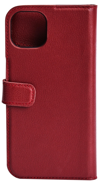 Essentials iPhone 13 leather wallet, detachable, Red i gruppen SMARTTELEFON & NETTBRETT / Mobilbeskyttelse / Apple / iPhone 13 hos TP E-commerce Nordic AB (C65010)