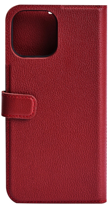 Essentials iPhone 13 Pro Max leather wallet, detachable, Red i gruppen SMARTTELEFON & NETTBRETT / Mobilbeskyttelse / Apple / iPhone 13 Pro Max hos TP E-commerce Nordic AB (C65015)