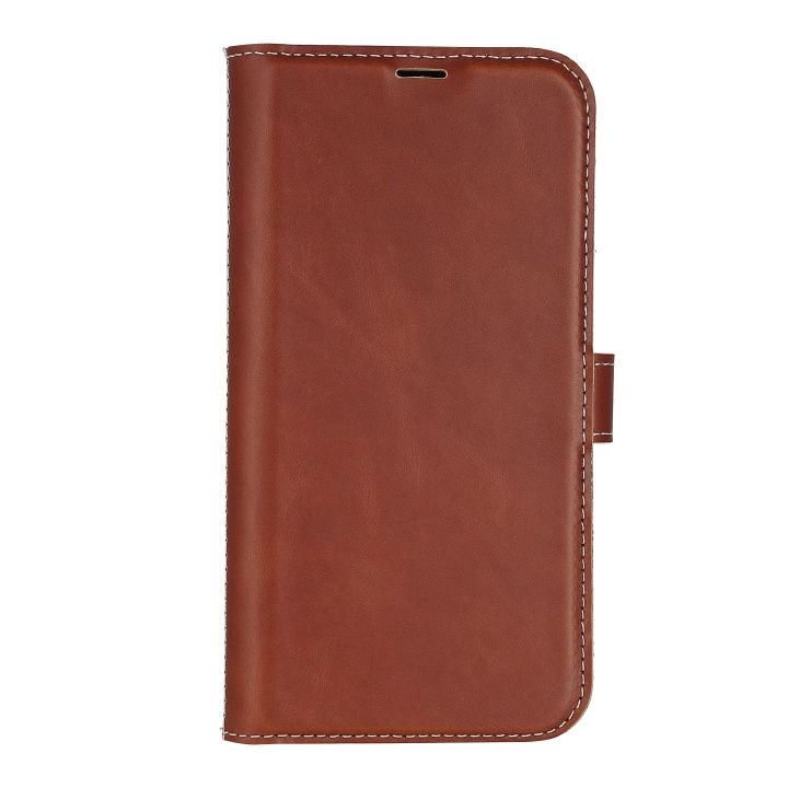 Essentials iPhone 13/14 Leather wallet, detachable,Brown i gruppen SMARTTELEFON & NETTBRETT / Mobilbeskyttelse / Apple / iPhone 13 hos TP E-commerce Nordic AB (C65038)