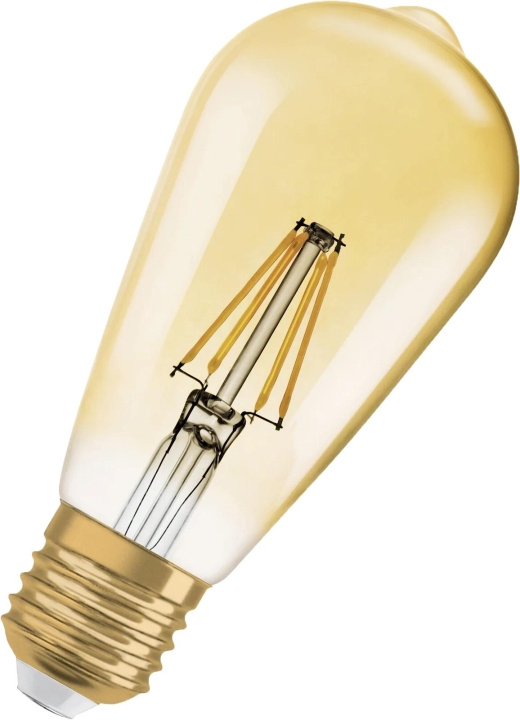 Osram 1906 LED edison fil gold 6,5W/824 (55W) E27 dim 2-pack i gruppen Elektronikk / Lys / LED-lys hos TP E-commerce Nordic AB (C65099)