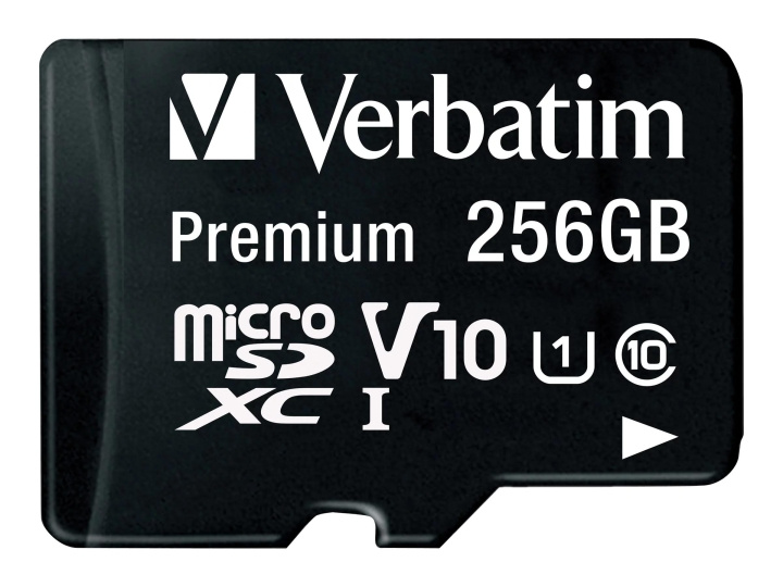 Verbatim Micro SDXC inc Adpt 256GB Premium C10 UHS-1 i gruppen Elektronikk / Lagringsmedia / Minnekort / MicroSD/HC/XC hos TP E-commerce Nordic AB (C65240)