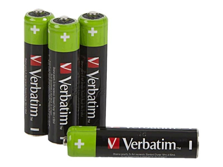 Verbatim Rechargable battery AAA 4 PACK / HR03 i gruppen Elektronikk / Batterier & Ladere / Oppladbare batterier / AAA hos TP E-commerce Nordic AB (C65251)