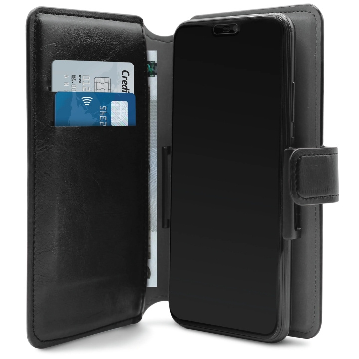 Puro Uni XL Ecoleather Case Adjustable SlideHolder Blk i gruppen SMARTTELEFON & NETTBRETT / Mobilbeskyttelse / Universalbeskyttelse / Flippdeksel hos TP E-commerce Nordic AB (C65276)