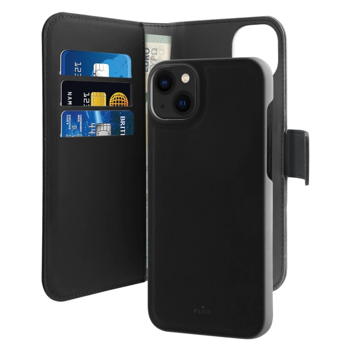 2-I-1 Magnetisk Lommebok-Deksel Iphone 14 Plus Svart